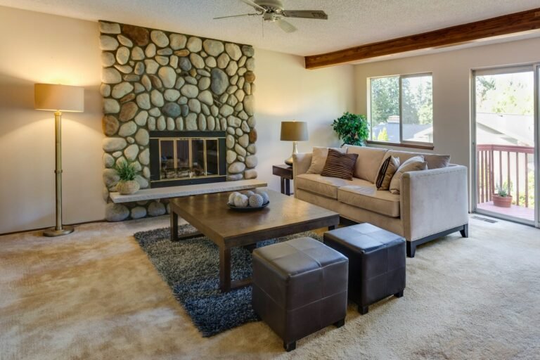 Clean, fresh living room carpet